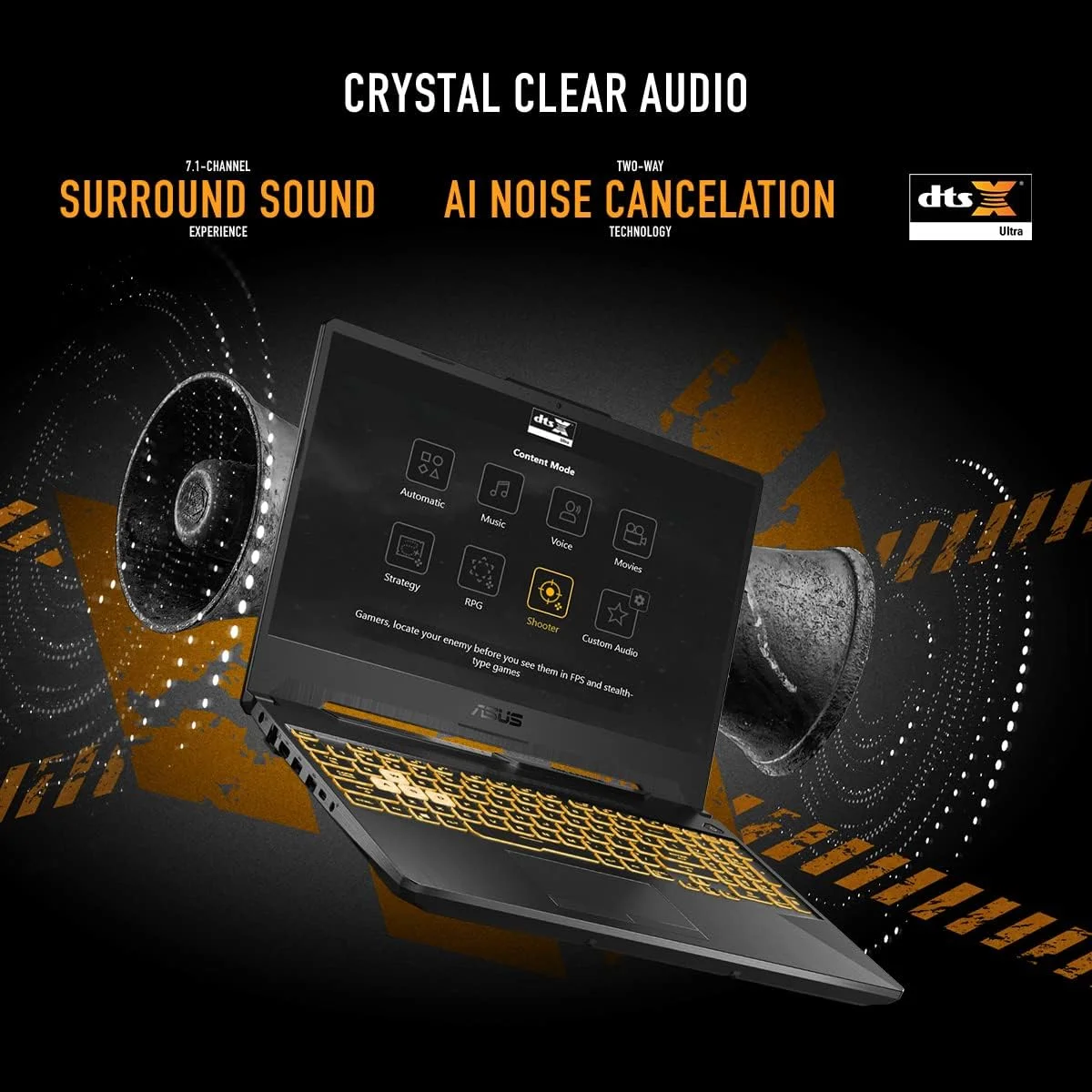 ASUS TUF Gaming F15 Gaming Laptop, 15.6” 144Hz FHD Display, Intel Core i5-11400H Processor, GeForce RTX 2050, 8GB DDR4 RAM, 512GB PCIe SSD Gen 3, Wi-Fi 6, Windows 11, FX506HF-ES51,Graphite Black - Image 3