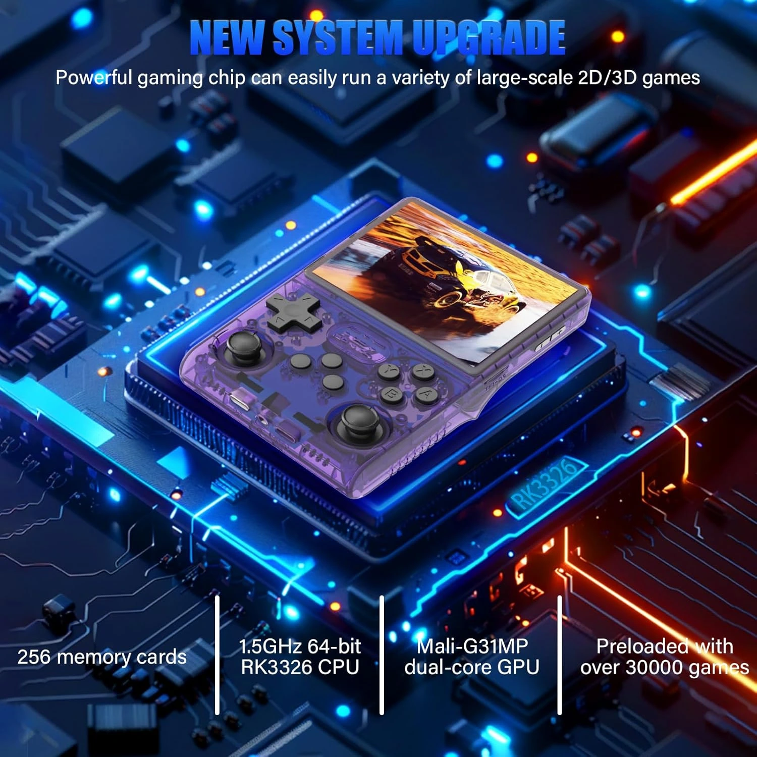 30000 Games in 1Handheld Game Console,3.5-Inch IPS Screen Retro Gaming Console,30000 Classic Games, 3800mAh,20+Mainstream Emulator,Built-in 256G TF Card, Support HDMI and TV Output - Image 3